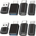 USB to USB-C & Micro USB Adapter 8-Pack for $2 + free shipping w/ $25
