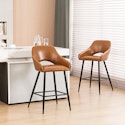 Mainstays PU Leather Barstool 2-Pack for $88 + free shipping