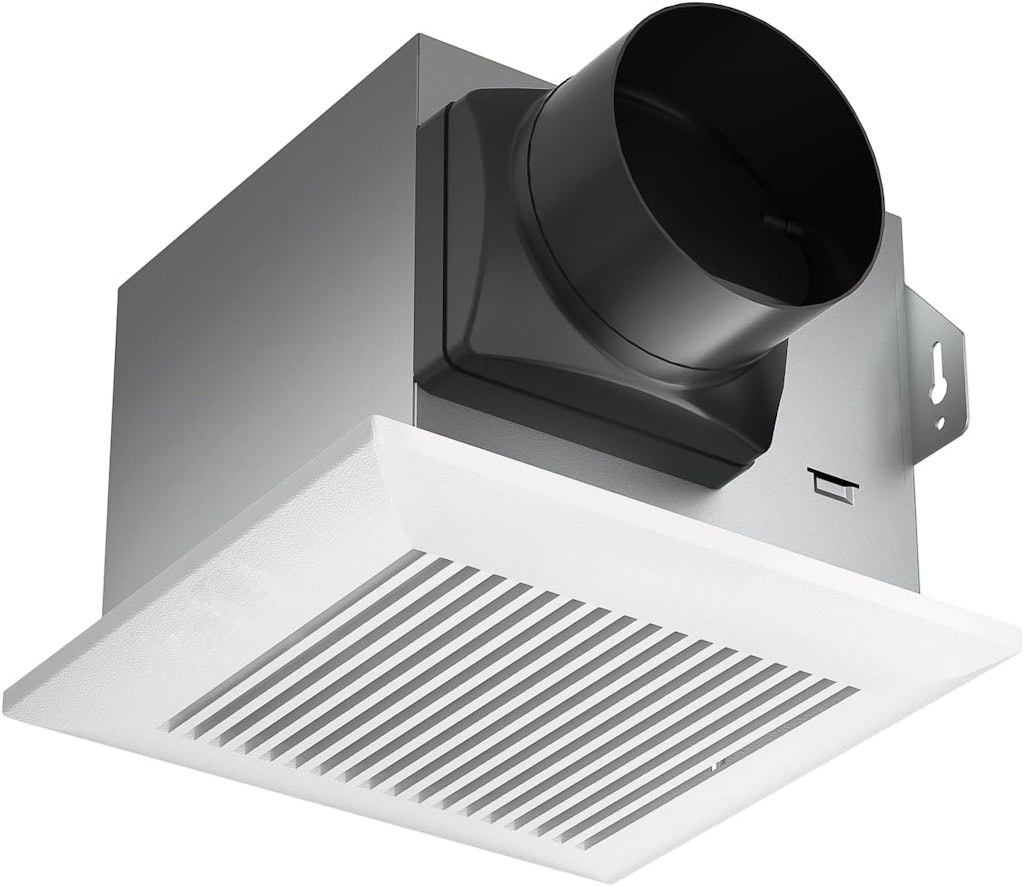 Tech Drive Bathroom Fan with Light And Night Light,80 CFM,4 Inch Duct1000lm Dimmable 5CCT LED Light, Decorative Black Trim. : From $34