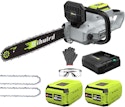 Sihuird 60V 18" Cordless Chainsaw w/ 2 Batteries and Charger for $203.40 + free shipping