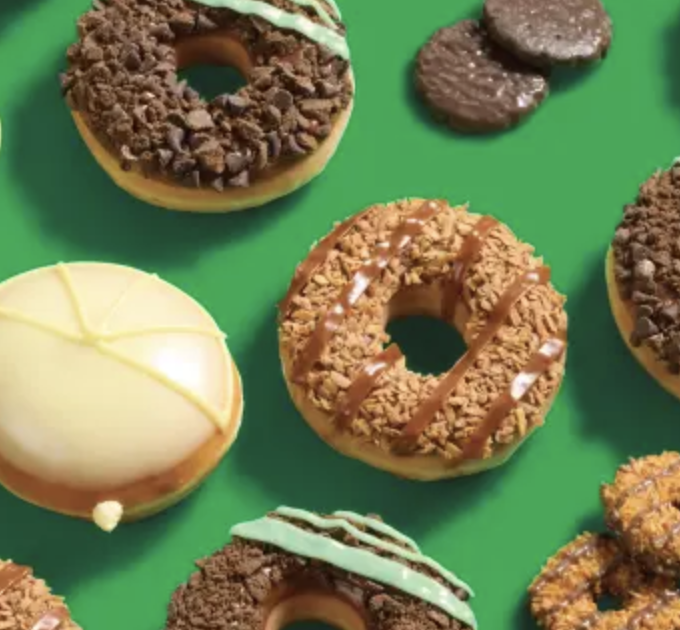Kirpsy Kreme Girl Scouts Doughnut: Free w/ any purchase