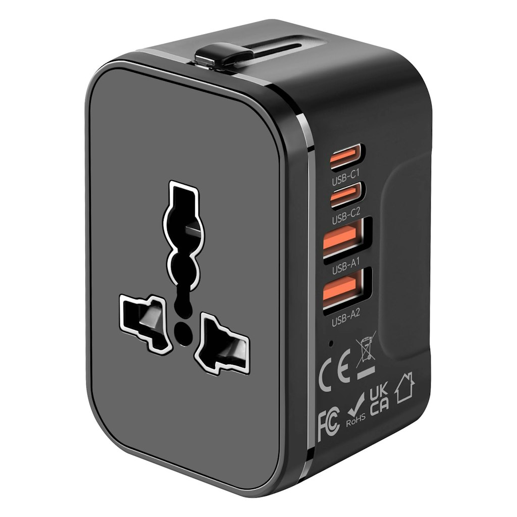 Universal Travel Adapter w/ USB Ports: $15 Universal Travel Adapter w/ USB Ports: $15
