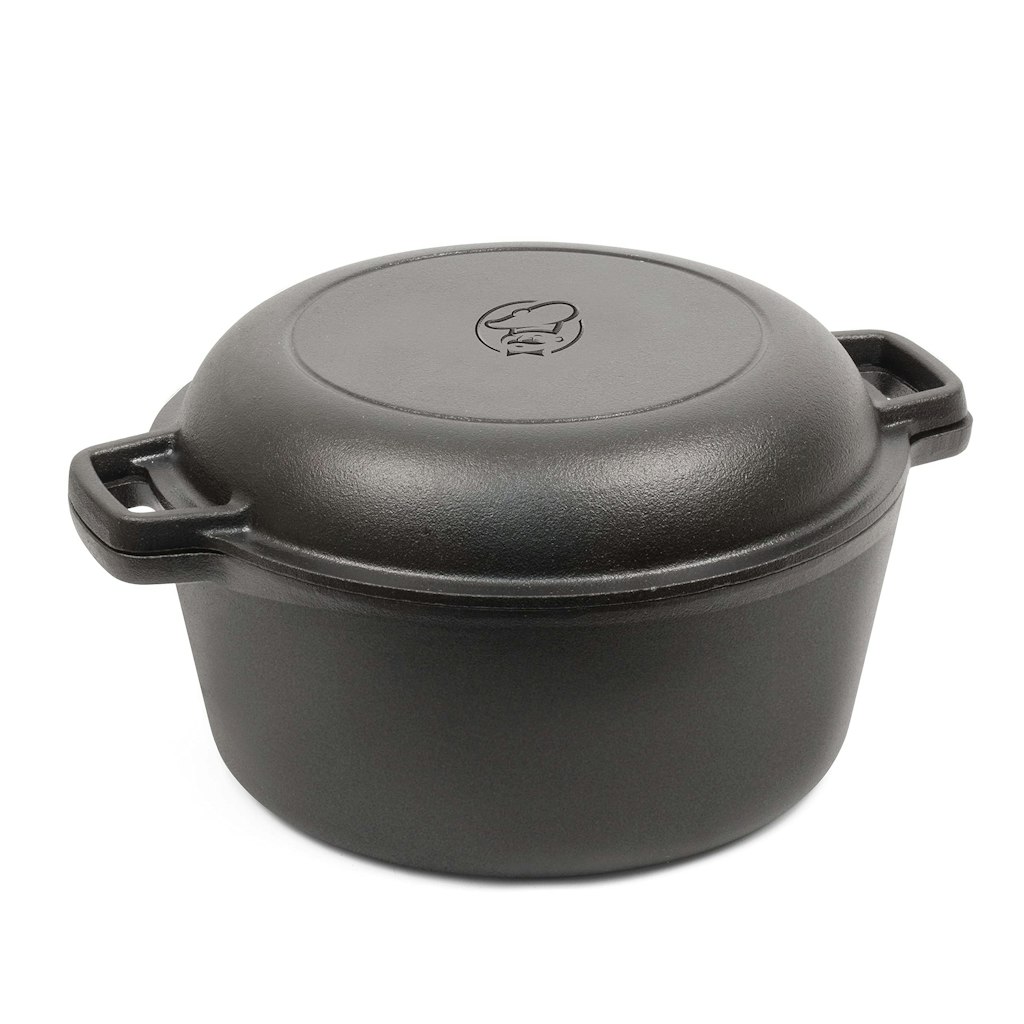 Commercial Chef 2-in-1 5-Qt. Cast Iron Dutch Oven: $21