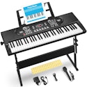 61-Key Keyboard Piano w/ Stand & Microphone for $80 + free shipping