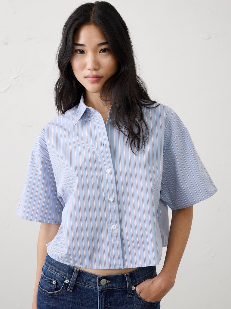 Boxy Cropped Shirt: $32.50