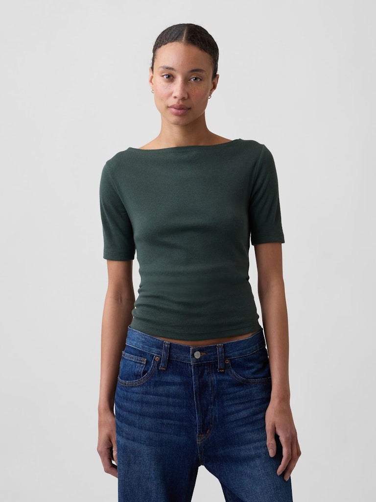 Ribbed Boatneck Top: $17.49 Ribbed Boatneck Top: $17.49