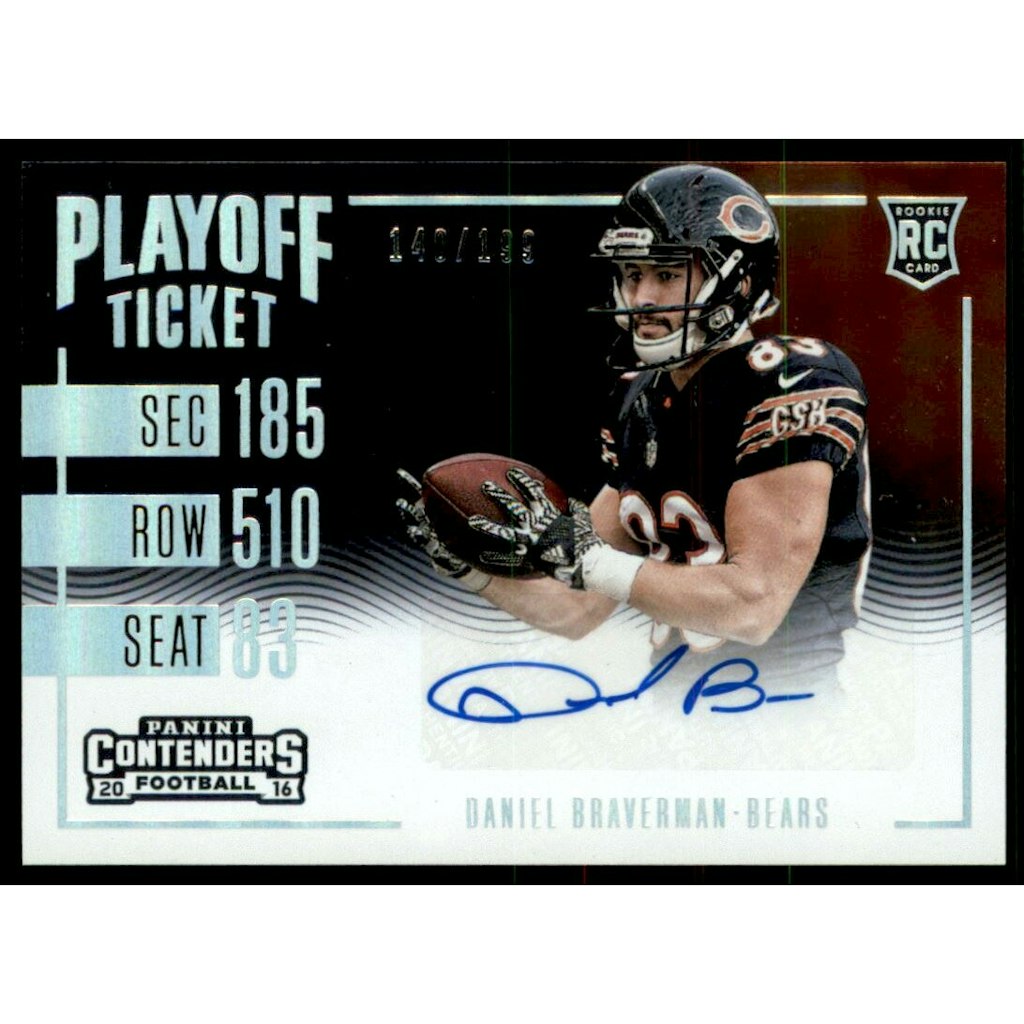 2016 Panini Contenders Daniel Braverman Playoff Ticket Autograph Card #283 /199: $10