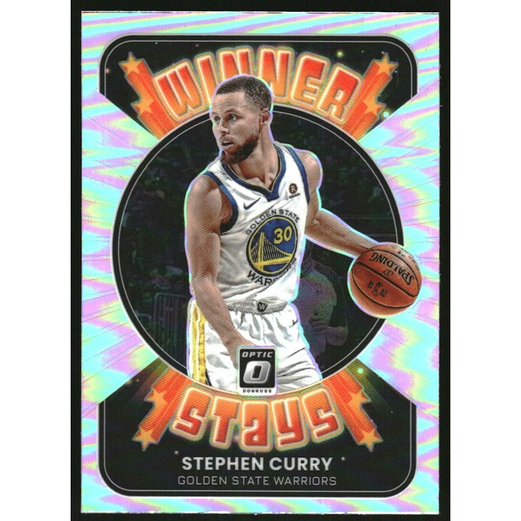 2021-22 Donruss Optic Winner Stays Holo Stephen Curry Trading Card: $18
