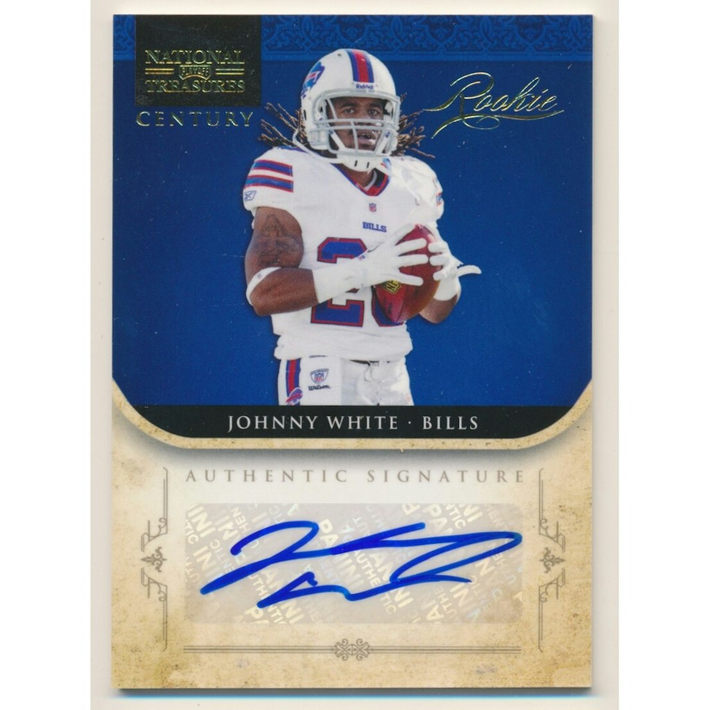 2011 Playoff National Treasures Century Gold Signature Johnny White Trading Card: $13.50 2011 Playoff National Treasures Century Gold Signature Johnny White Trading Card: $13.50