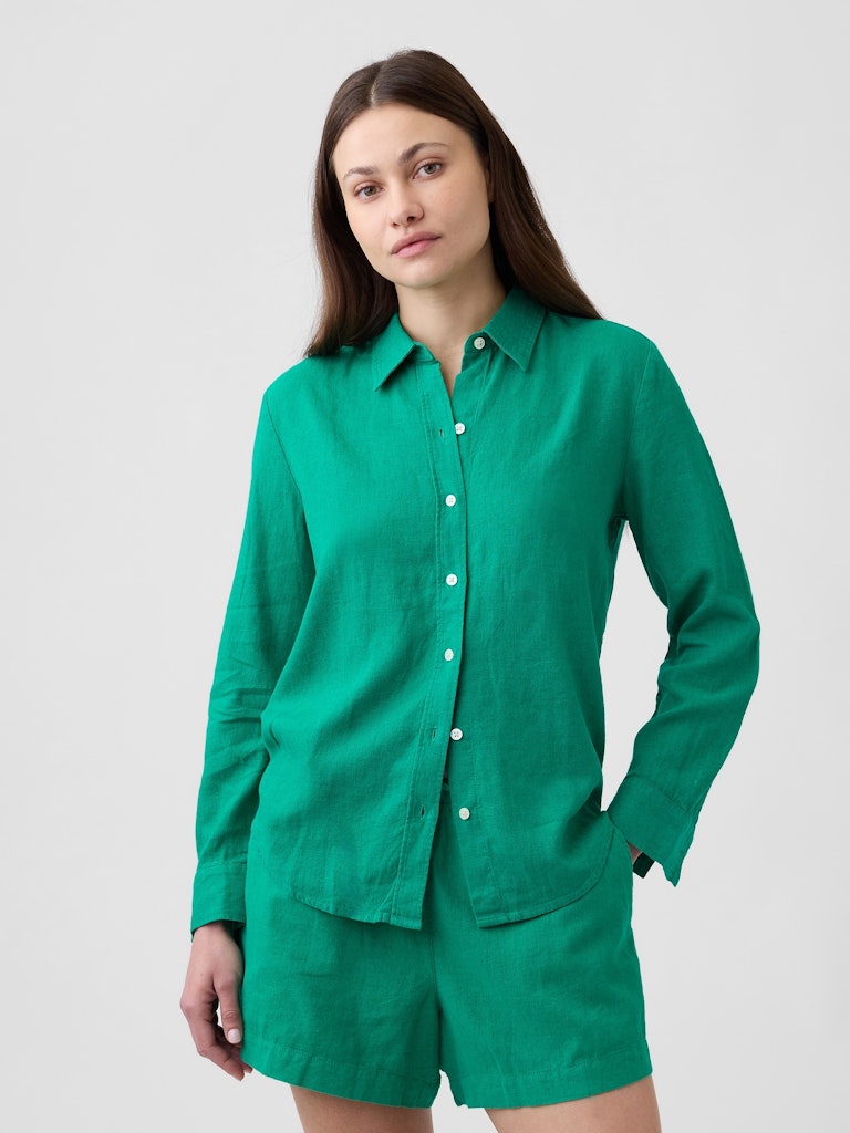 Linen-Blend Shirt: $23.99 Linen-Blend Shirt: $23.99