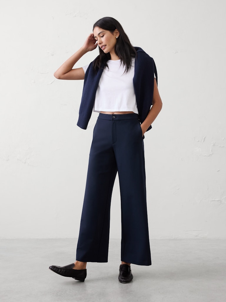 Wide-Leg High-Rise Ponte Pant: $60 Wide-Leg High-Rise Ponte Pant: $60