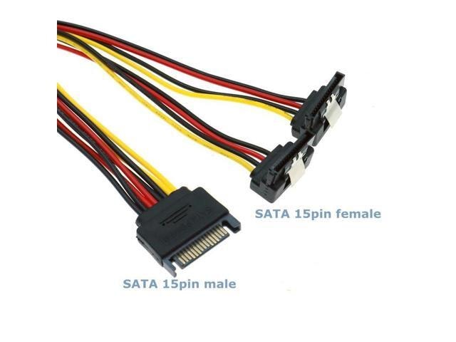 SATA 15-Pin Male to Dual 15-Pin Female Power Y-Adapter Cable: $12.99