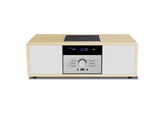 Vintage Wooden Bluetooth Stereo System with CD Player: $118.49