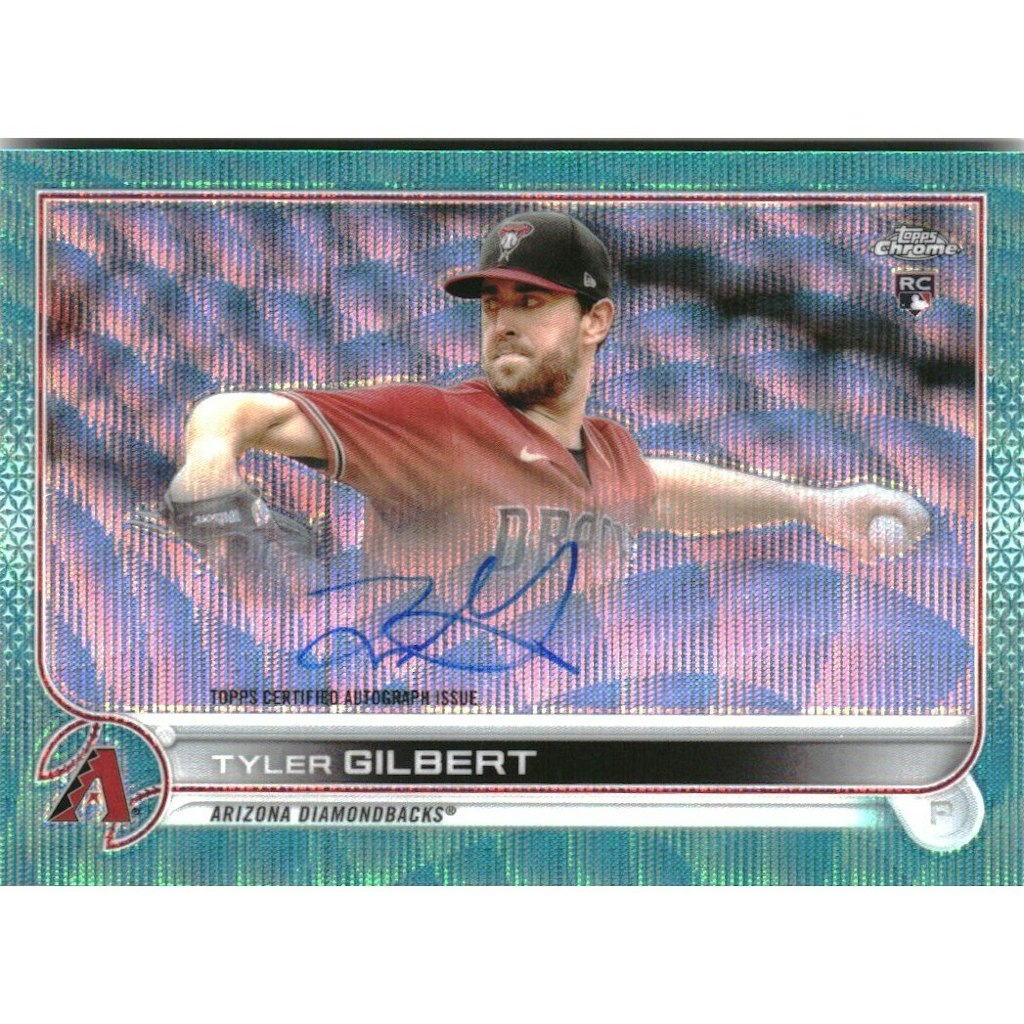 2022 Topps Chrome Tyler Gilbert Rookie Autograph Aqua Wave Refractor: $10.80 2022 Topps Chrome Tyler Gilbert Rookie Autograph Aqua Wave Refractor: $10.80