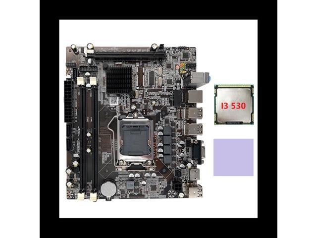 H55 LGA1156 Motherboard with I3 530 CPU and Thermal Pad: $129.67