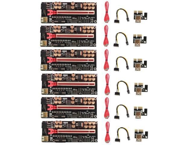 Ver018 Pro PCI-E 1x to 16x Riser Card 6-Pack: $80.80