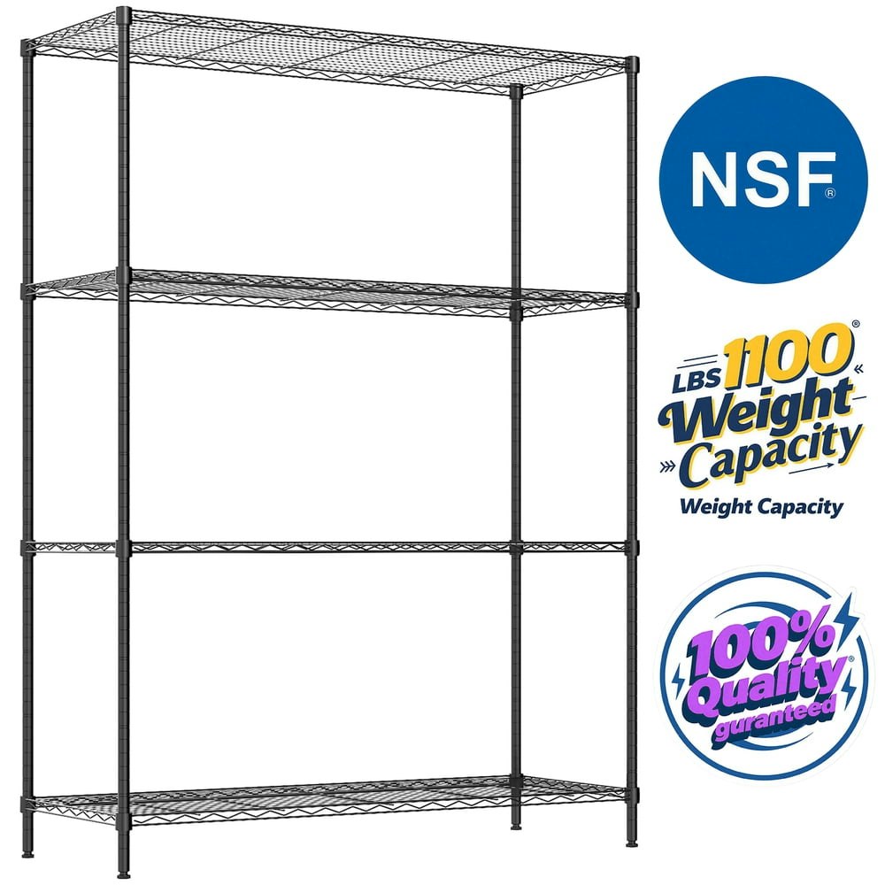 Ktaxon 4-Tier Metal Shelving Unit: $40.49 Ktaxon 4-Tier Metal Shelving Unit: $40.49