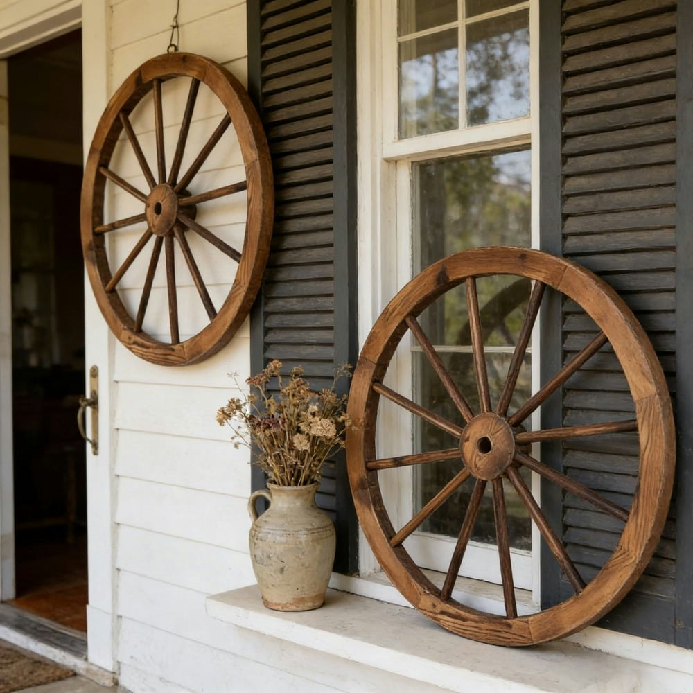 Ktaxon 30-Inch Rustic Wooden Wagon Wheels 2-Pack: $53.19 Ktaxon 30-Inch Rustic Wooden Wagon Wheels 2-Pack: $53.19