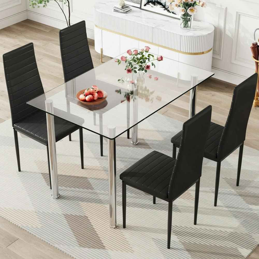 Paproos 5-Piece Dining Table and Chair Set: $129.68