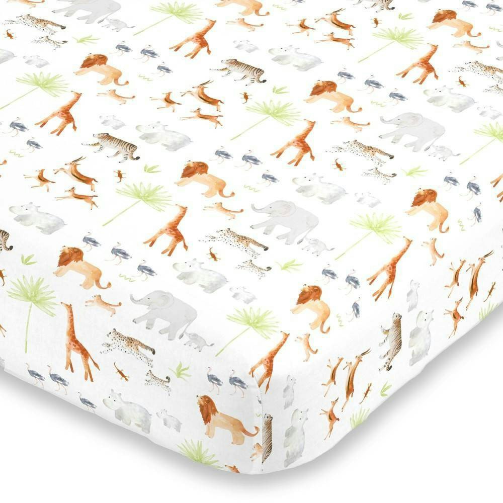NoJo Watercolor Jungle Animals Mini Fitted Crib Sheet: $8.69 NoJo Watercolor Jungle Animals Mini Fitted Crib Sheet: $8.69