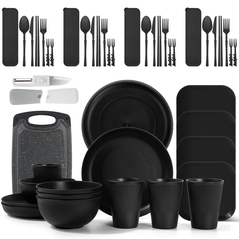 GPED 46-Piece Wheat Straw Dinnerware Set: $24.29 GPED 46-Piece Wheat Straw Dinnerware Set: $24.29