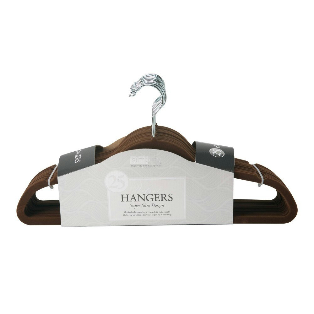 Simplify 17.72-inch Slim Velvet Suit Hangers 25-Pack: $10.29 Simplify 17.72-inch Slim Velvet Suit Hangers 25-Pack: $10.29