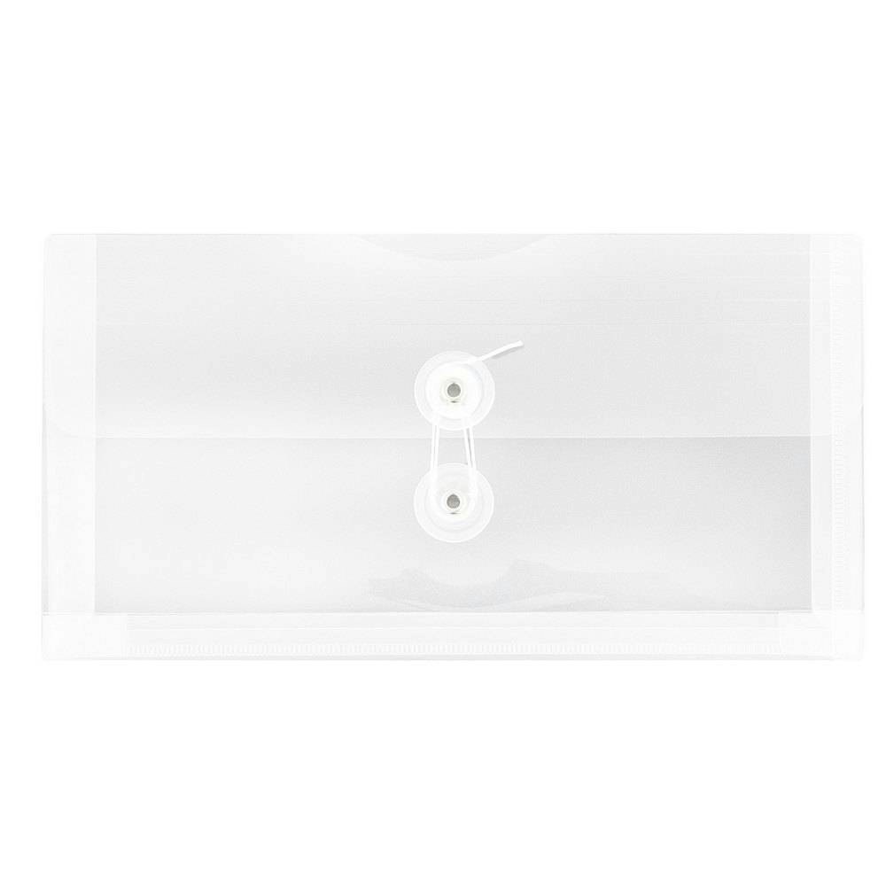 Jam Paper 5.25'' x 10'' Clear Plastic Button and String Envelopes 12-Pack: $19.99 Jam Paper 5.25'' x 10'' Clear Plastic Button and String Envelopes 12-Pack: $19.99