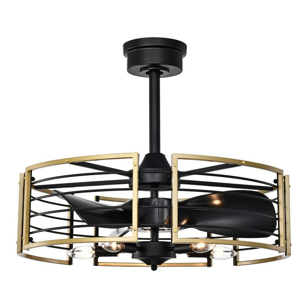 Warehouse of Tiffany Veit 24-inch Matte Gold Cage Fandelier: $272.99