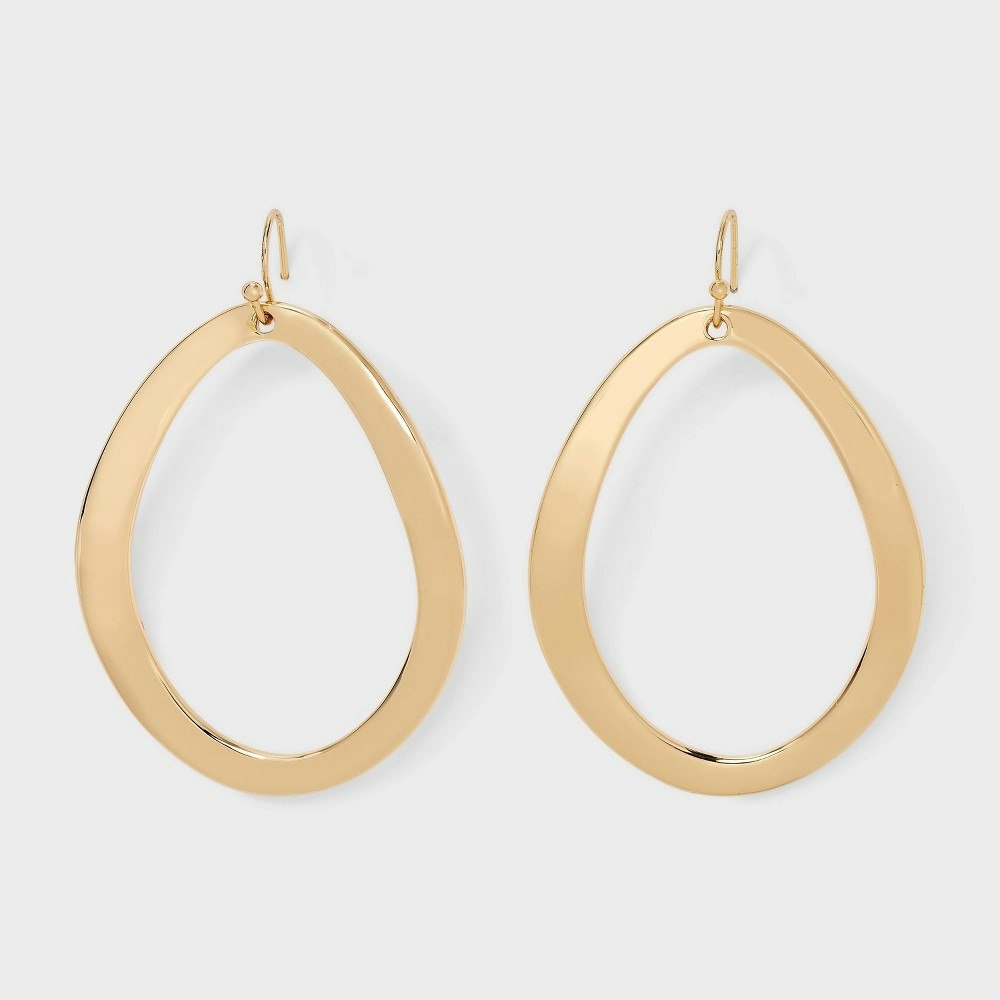 Large Oval Gold Earrings: $9.99 Large Oval Gold Earrings: $9.99