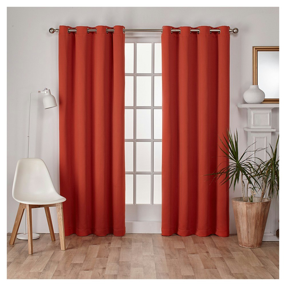 Exclusive Home 108"x52" Sateen Twill Grommet Curtain Panels 2-Pack: $37.49