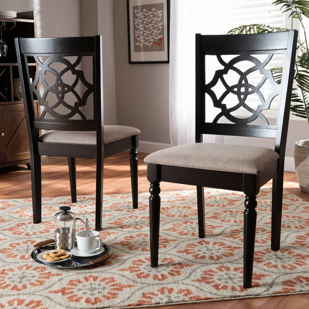 Baxton Studio Renaud Fabric Dining Chair 2-Pack: $129.99