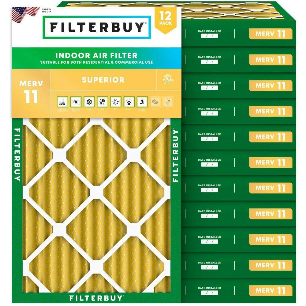 8" x 24" x 2" MERV 11 HVAC Air Filter 12-Pack: $189.96