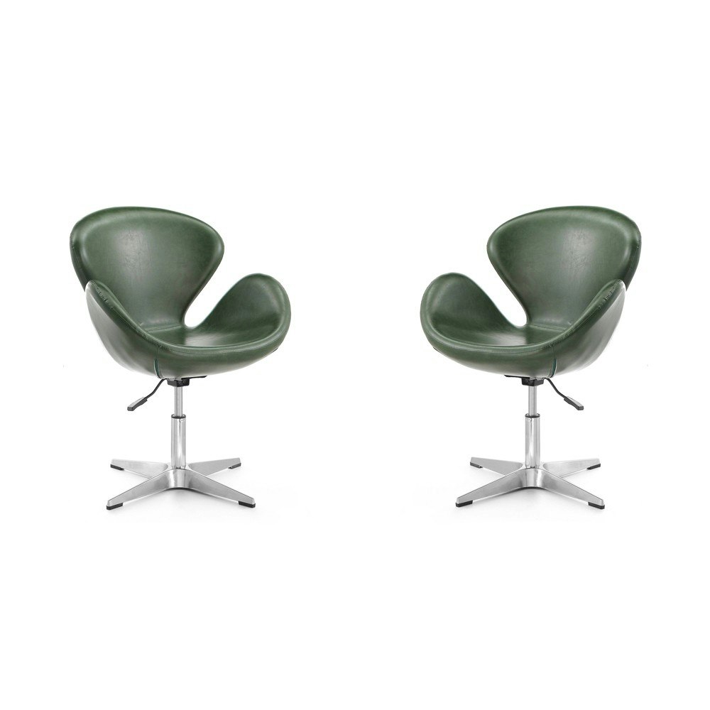 Manhattan Comfort Raspberry Faux Leather Adjustable Swivel Chair 2-Pack: $531.99 Manhattan Comfort Raspberry Faux Leather Adjustable Swivel Chair 2-Pack: $531.99