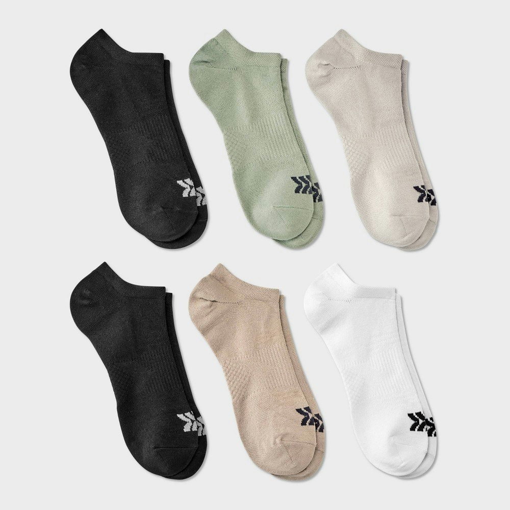 All in Motion Men's Striped Lightweight No Show Socks 6-Pack: $16 All in Motion Men's Striped Lightweight No Show Socks 6-Pack: $16