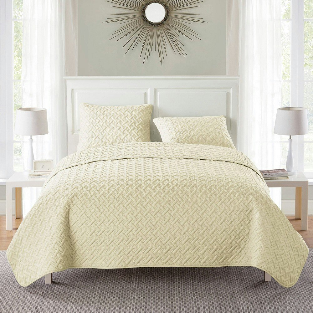 VCNY 3-Piece Twin Embossed Basketweave Quilt Set: $23.49 VCNY 3-Piece Twin Embossed Basketweave Quilt Set: $23.49