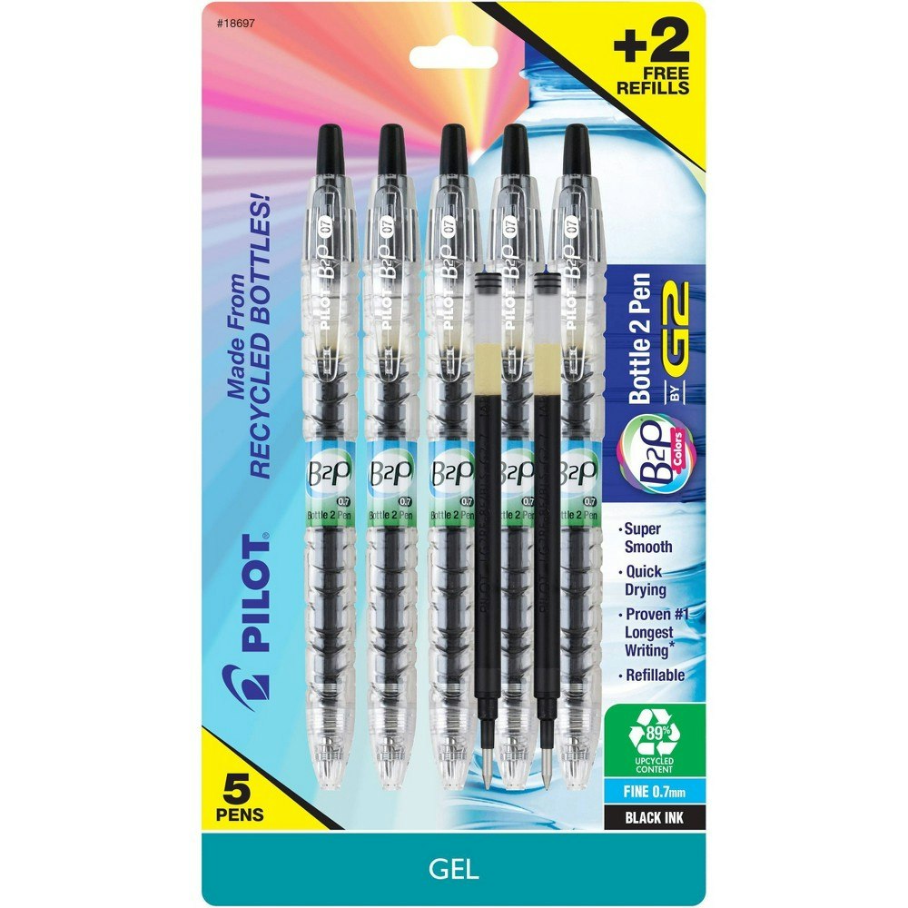 B2P 0.7mm Fine Tip Gel Pens 5-Pack with 2 Refills: $8.79 B2P 0.7mm Fine Tip Gel Pens 5-Pack with 2 Refills: $8.79