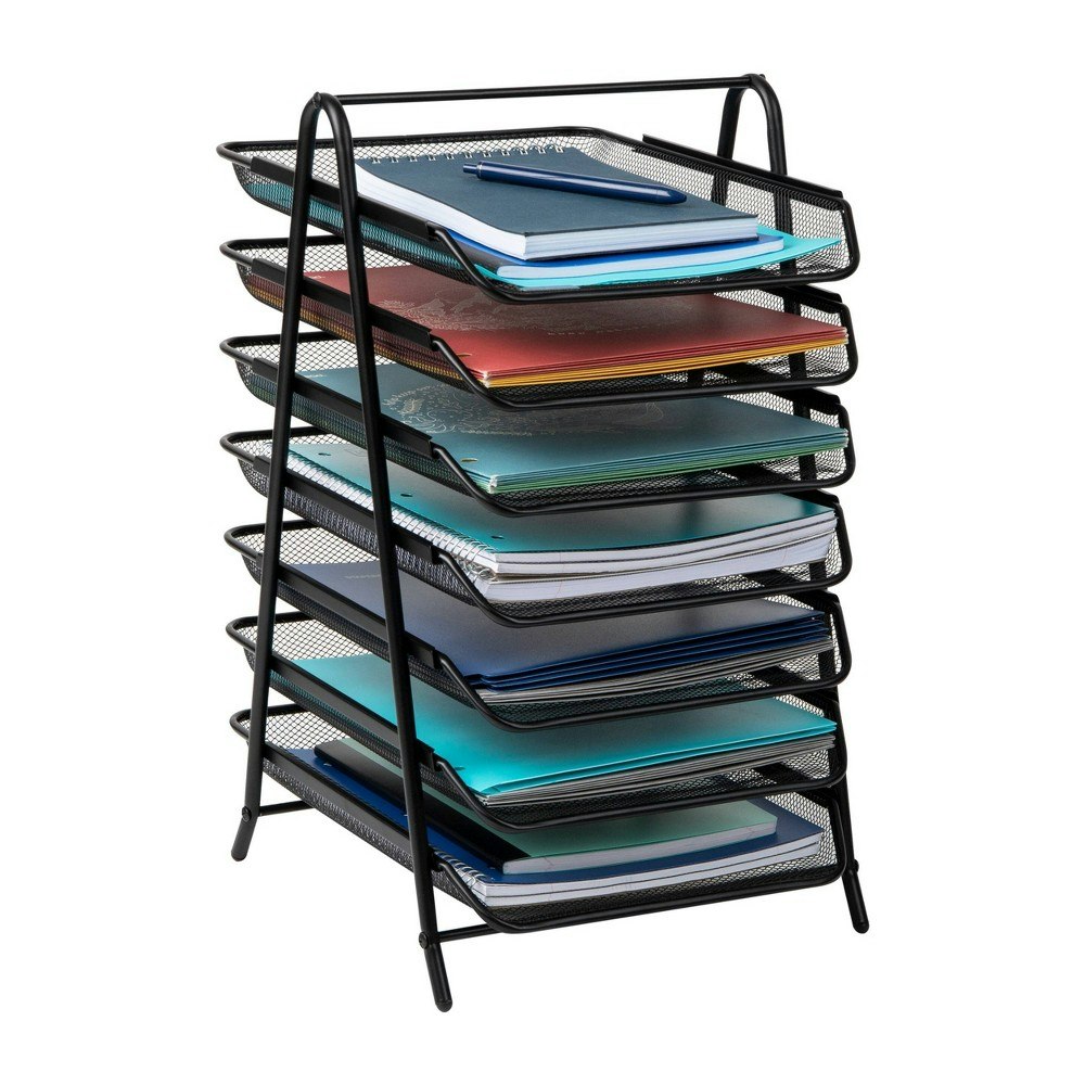 Mind Reader 7-Tier Metal Desk Paper Tray Organizer: $39.99 Mind Reader 7-Tier Metal Desk Paper Tray Organizer: $39.99