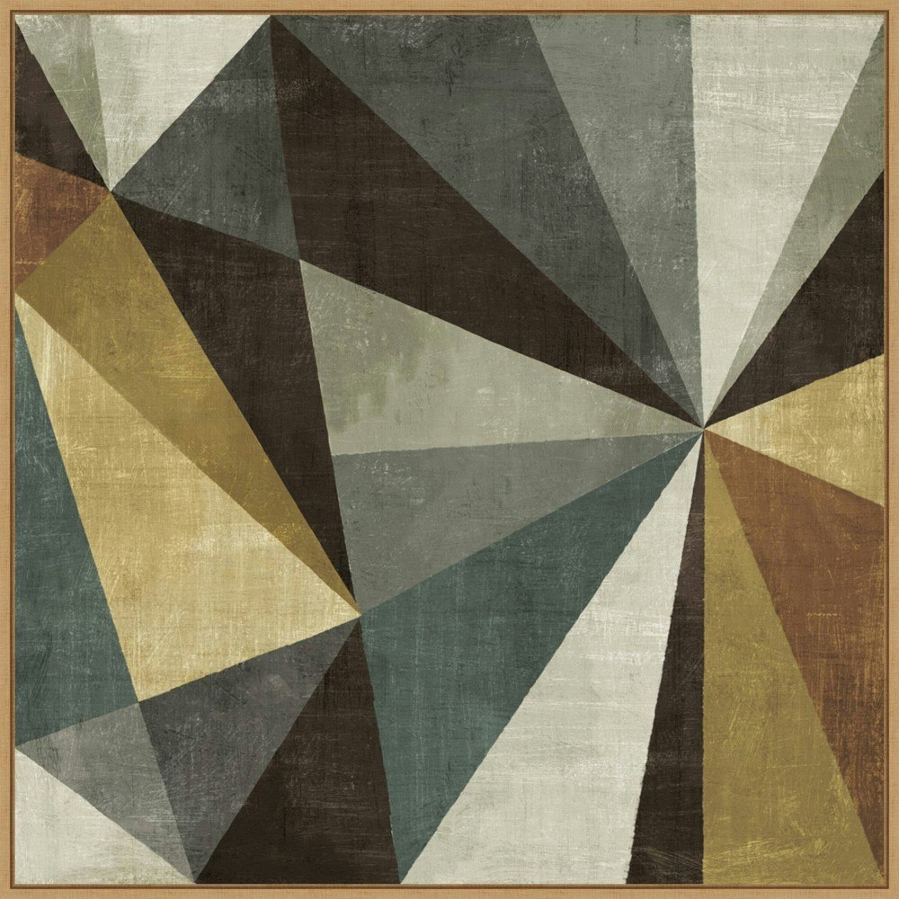 30" x 30" Michael Mullan Triangle Framed Canvas Wall Art: $133.99