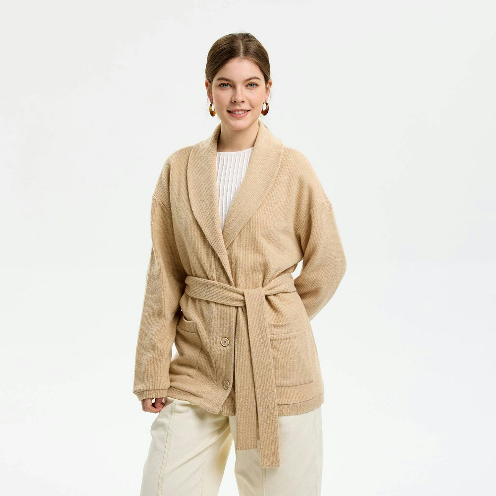 Universal Thread Women's Shawl Collar Belted Cardigan Sweater: $45 Universal Thread Women's Shawl Collar Belted Cardigan Sweater: $45