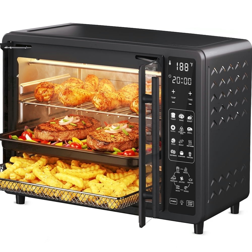 25-Quart French Door Air Fryer Toaster Oven: $75.99 25-Quart French Door Air Fryer Toaster Oven: $75.99