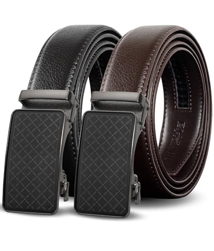 Truyis Men's Leather Ratchet Belt 2-Pack: $13.99 Truyis Men's Leather Ratchet Belt 2-Pack: $13.99