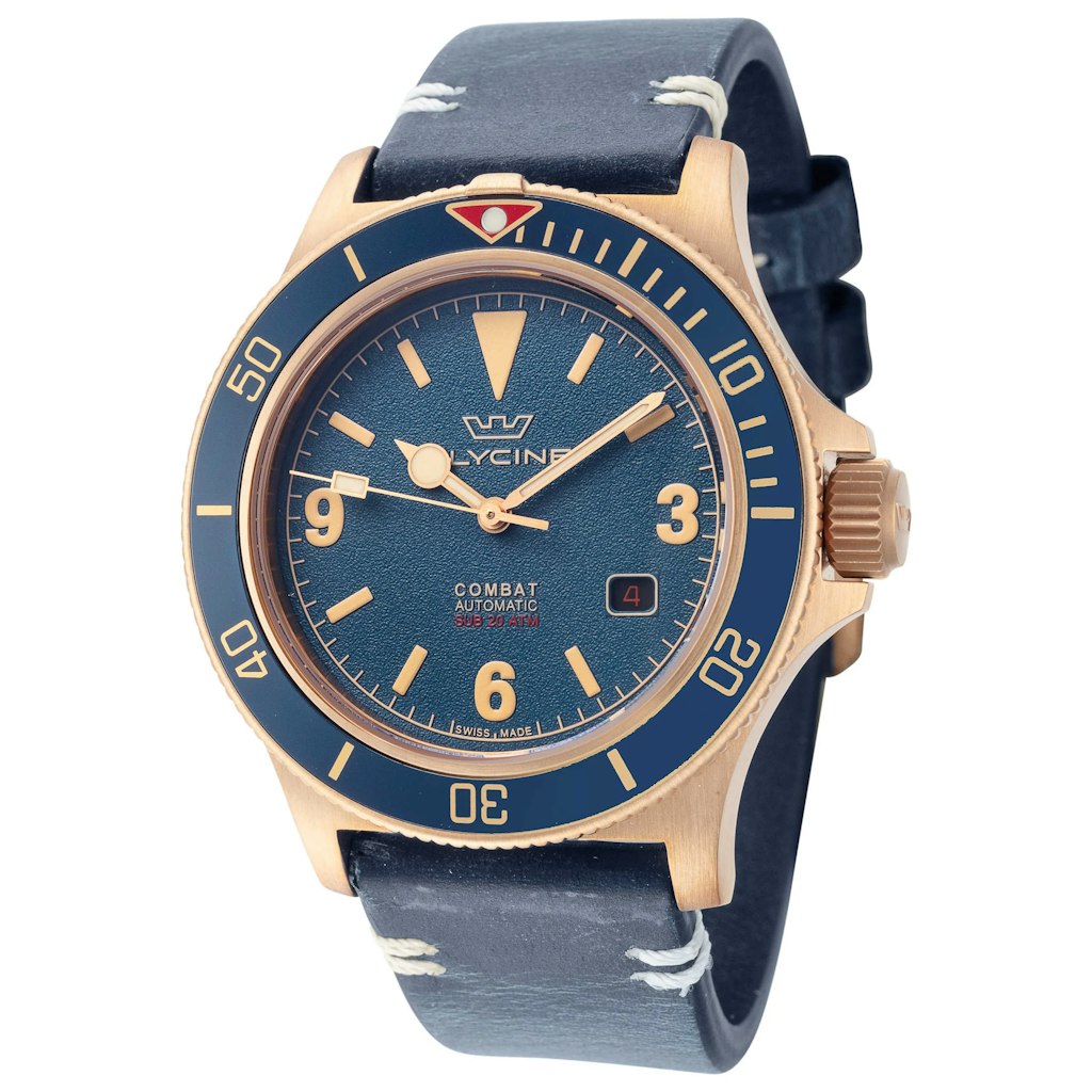 Glycine Combat Sub Bronze Vintage Men's Watch:  $389 