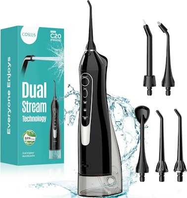 Coslus Cordless Water Dental Flosser for $8 + free shipping w/ Prime