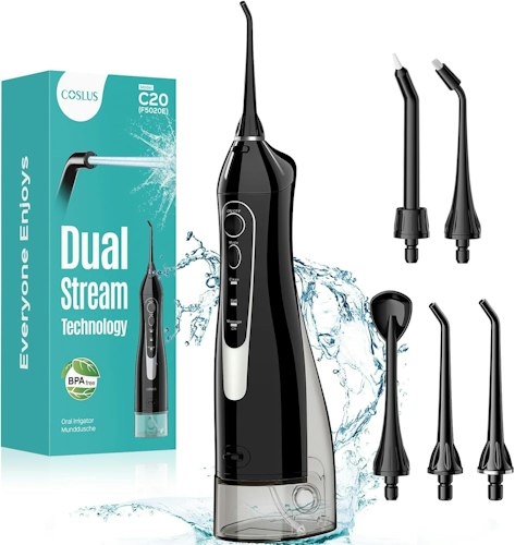 Coslus Cordless Water Dental Flosser  for $8 + free shipping w/ Prime