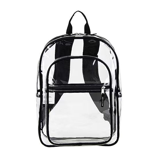 Fuel Clear Backpack w/ Dual Front Pockets: $18