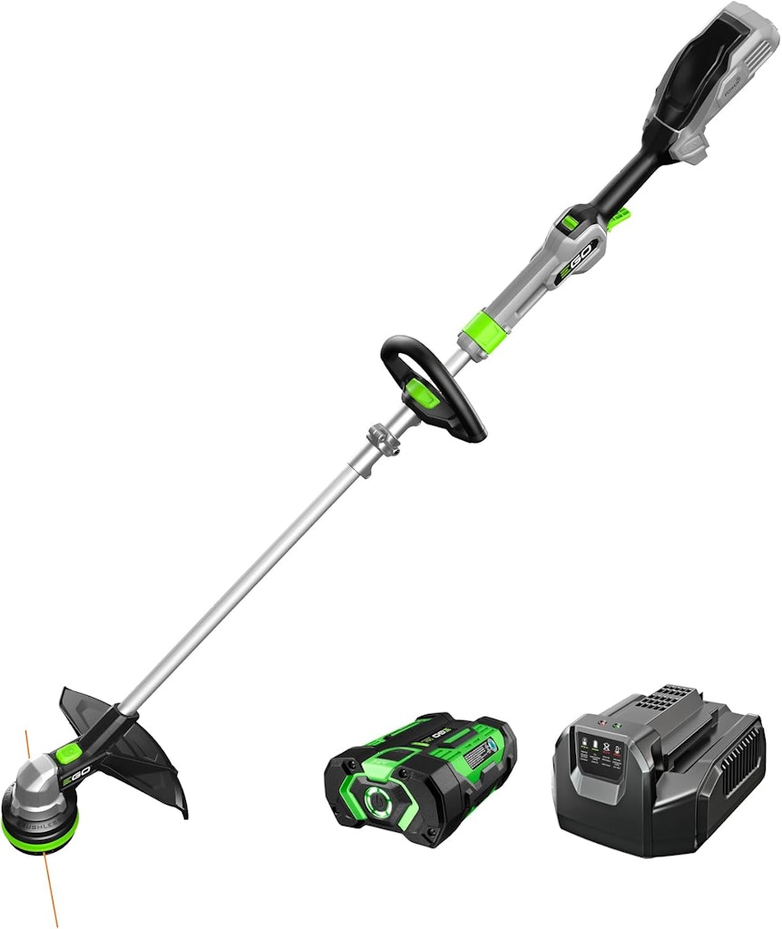 EGO 15" 56V Lithium-Ion Cordless String Trimmer with Battery and Charger: $179