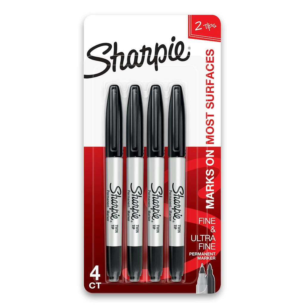 Sharpie Twin Tip 4-Count Permanent Markers: $5.50 Sharpie Twin Tip 4-Count Permanent Markers: $5.50