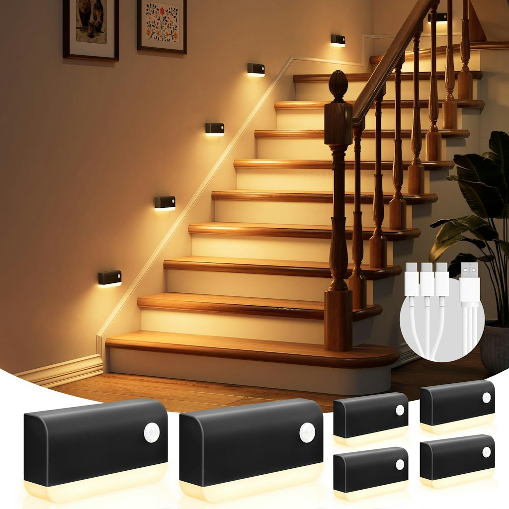 Motion Sensor Rechargeable Night Light 6-Pack: $15