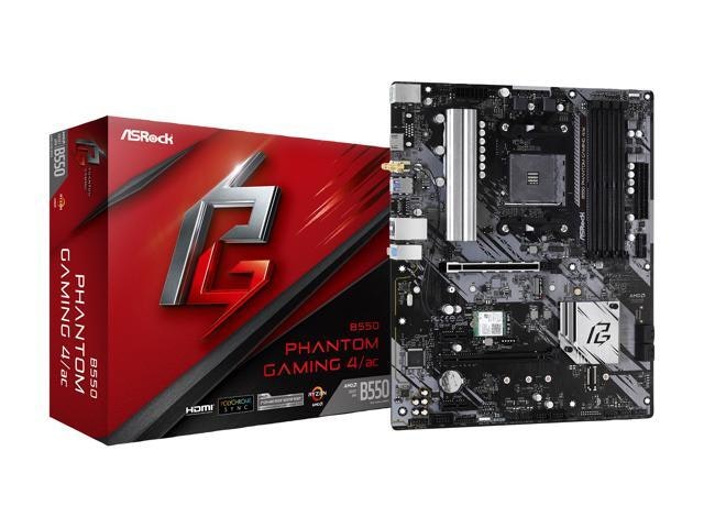ASRock B550 Phantom Gaming 4/ac AM4 ATX Motherboard: $79.99 ASRock B550 Phantom Gaming 4/ac AM4 ATX Motherboard: $79.99