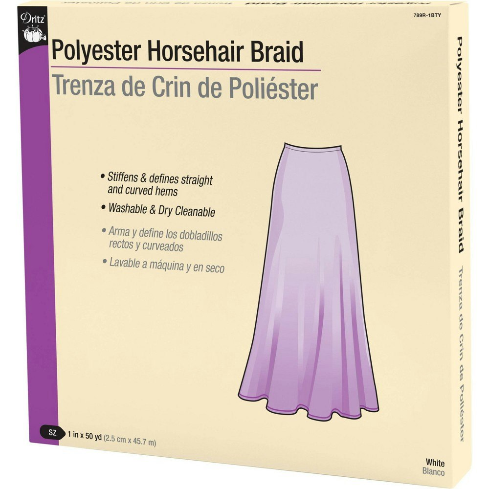 Dritz 1-Inch 50-Yard Polyester Horsehair Braid: $79.99 Dritz 1-Inch 50-Yard Polyester Horsehair Braid: $79.99